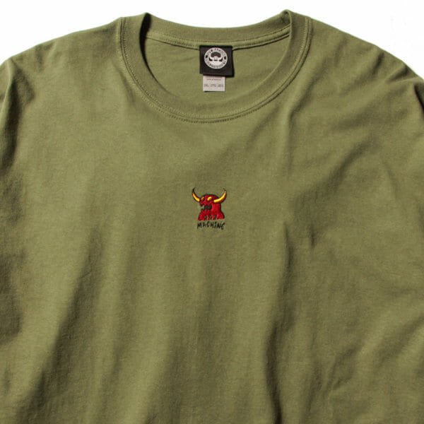 MONSTER MARKED EMBROIDERY LONG TEE – OLIVE_2